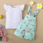 Mint Floral Twin Set – Summer Outfit for Girls