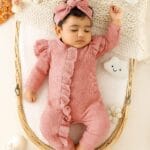 Solid Color Romper For Newborn baby girl (Pink)