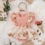 Blossom Baby Dress – Floral Ruffle Frock with Headband
