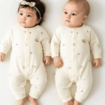 Animal Bear Print Cotton Baby Romper – Unisex | Soft & Snuggly