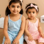 Solid Color Jumpsuit For Girls (Blue)