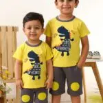 Dinosaur T-shirt and Shorts Set for Baby and Toddler Boys