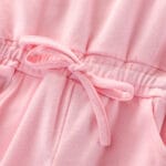 Solid Color Jumpsuit For Girls (Pink)