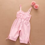 Solid Color Jumpsuit For Girls (Pink)