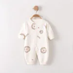 Lion Print Cotton Baby Romper – Unisex | Soft & Snuggly